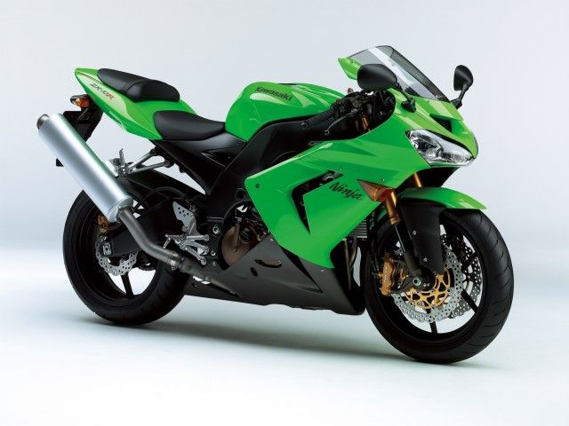 2005年 Ninja ZX-10R ライムグリーン/メタリックフラットストイックブラック(カタログメイン)