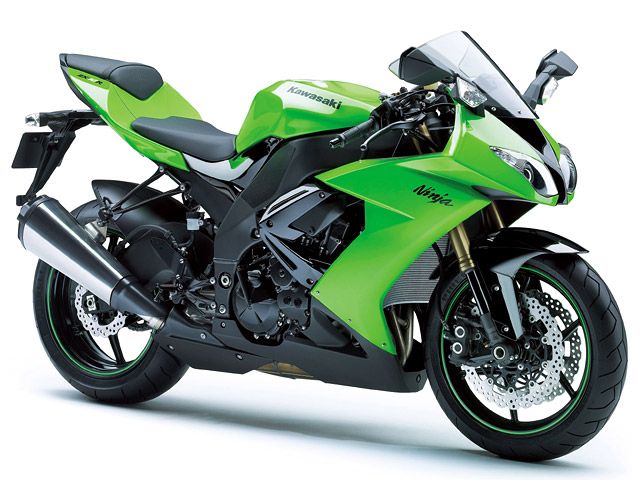 2008年 Ninja ZX-10R ライムグリーン/フラットスーパーブラック(カタログメイン)