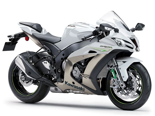 2017年 Ninja ZX-10R ABS パールブリザードホワイト×メタリックフラットロウチタニウム(カタログメイン)