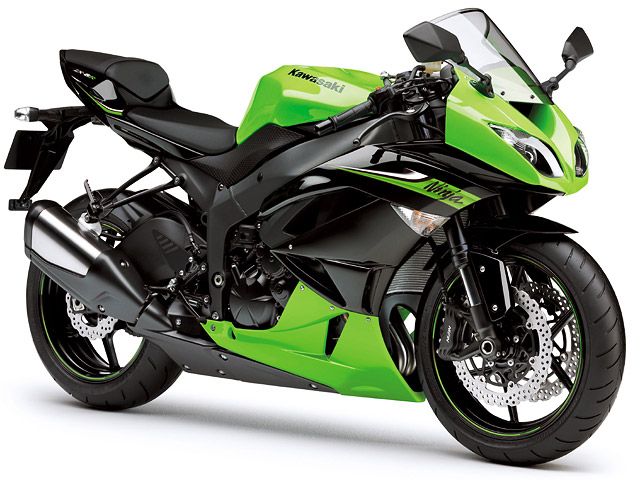 2010年 Ninja ZX-6R ライムグリーン×メタリックスパークブラック(カタログメイン)