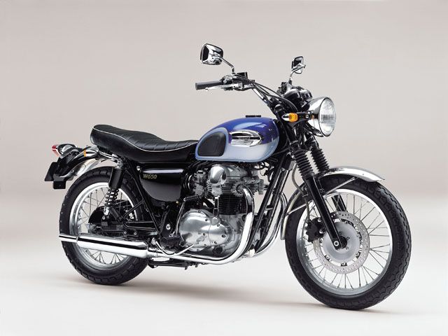 2004年 W650 アップハンドル仕様 キャンディーライトニングブルー×パールグレシアンブルー(カタログメイン)