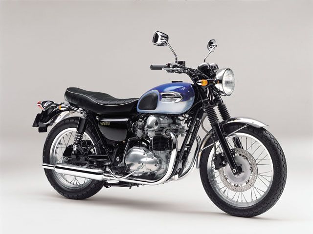 2004年 W650 ローハンドル仕様 キャンディーライトニングブルー×パールグレシアンブルー(カタログメイン)