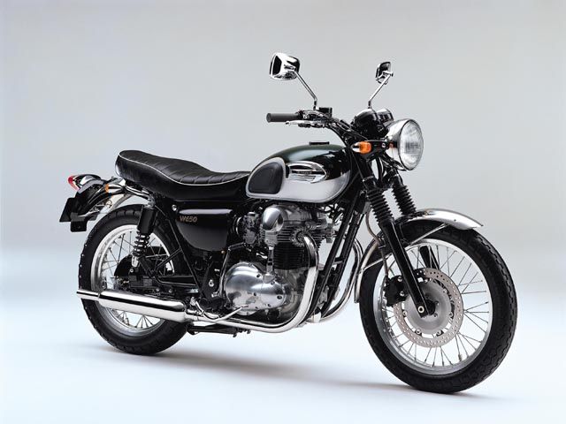 2006年 W650 ローハンドル仕様 メタリックダークグリーン×ギャラクシーシルバータイプ2(カタログメイン)