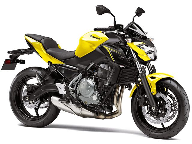2018年 Z650 パールシャイニングイエロー×メタリックフラットスパークブラック(カタログメイン)