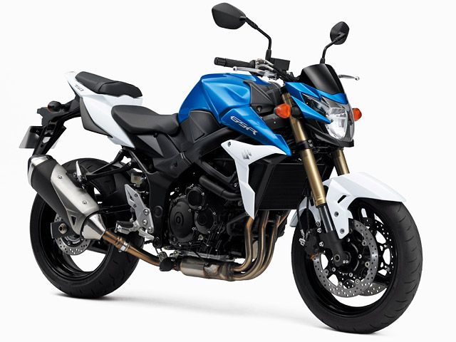 2013年 GSR750 ABS トリトンブルーメタリック/パールグレッシャーホワイト(カタログメイン)