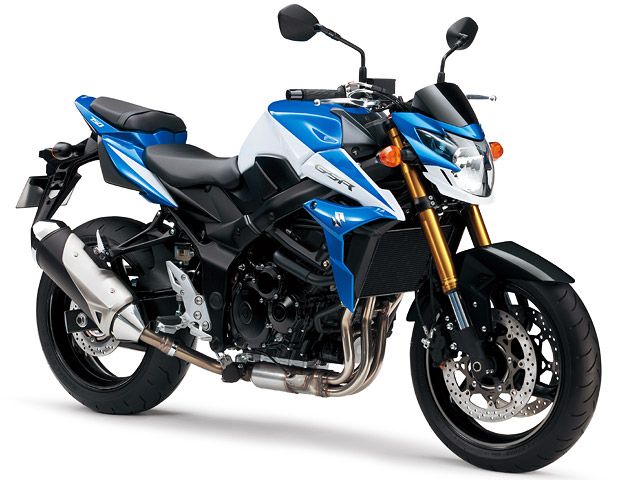 2014年 GSR750 ABS トリトンブルーメタリック/パールグレッシャーホワイト(カタログメイン)