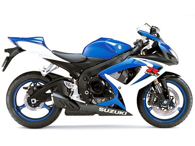 2006年 GSX-R600 パールビガーブルー/グラススプラッシュホワイト(カタログメイン)
