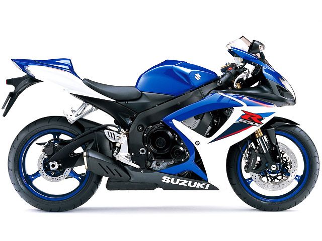 2007年 GSX-R600 パールビガーブルー/グラススプラッシュホワイト(カタログメイン)