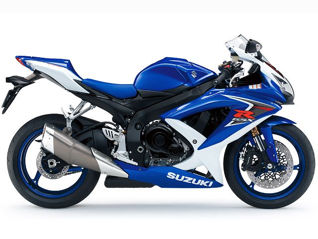 2008年 GSX-R600 パールビガーブルー/グラススプラッシュホワイト(カタログメイン)