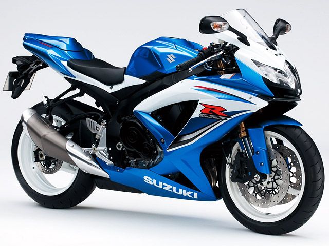 2009年 GSX-R600 メタリックトリトンブルー/グラススプラッシュホワイト(カタログメイン)