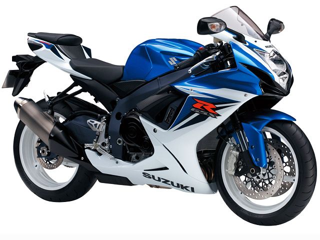 2012年 GSX-R600 メタリックトリトンブルー/グラススプラッシュホワイト(カタログメイン)