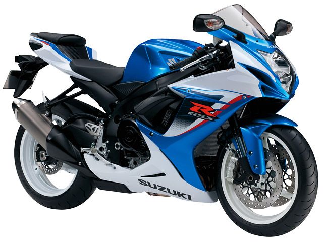 2013年 GSX-R600 メタリックトリトンブルー/パールグレッシャーホワイト(カタログメイン)
