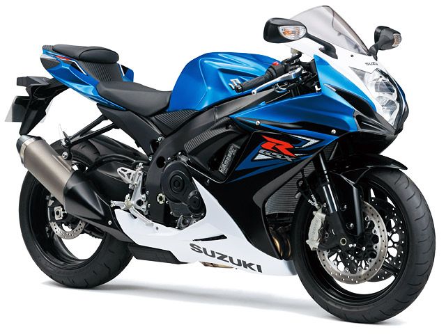 2014年 GSX-R600 メタリックトリトンブルー/パールグレイシャーホワイト(カタログメイン)