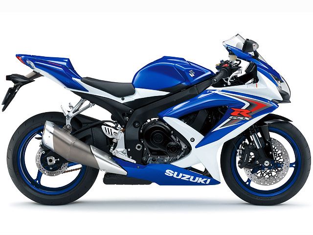 2008年 GSX-R750 パールビガーブルー/グラススプラッシュホワイト(カタログメイン)