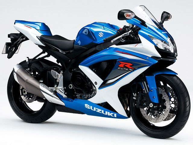 2009年 GSX-R750 メタリックトリトンブルー/グラススプラッシュホワイト(カタログメイン)