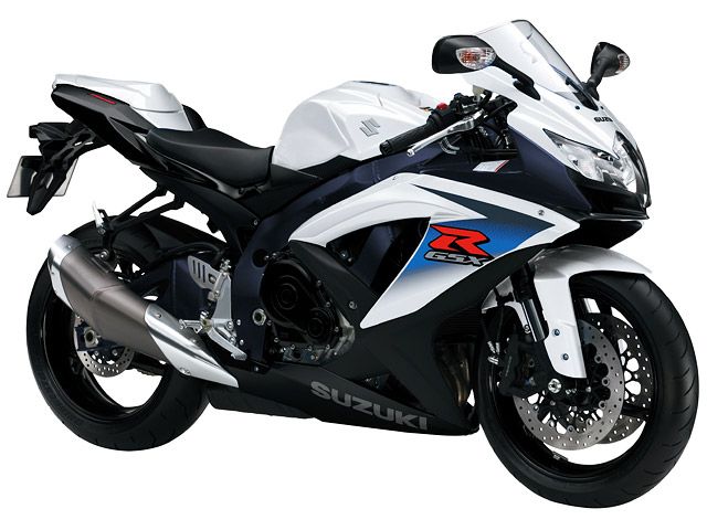 2010年 GSX-R750 グラススプラッシュホワイト/メタリックマットステラブルー(カタログメイン)