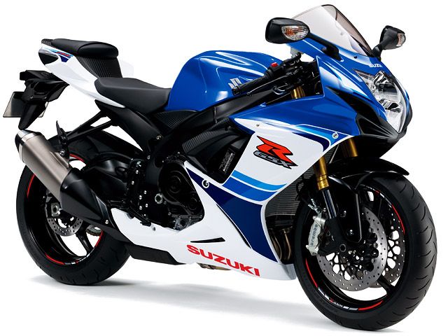 2016年 GSX-R750 パールビガーブルー/パールグラシアホワイト(30周年記念カラー)(カタログメイン)