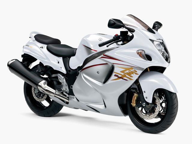 2015年 隼(HAYABUSA) パールブレーシングホワイト/ミスティックシルバーメタリック(カタログメイン)