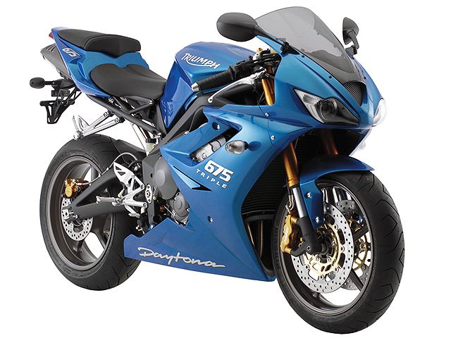 2008年 Daytona 675 ネオンブルー(カタログメイン)