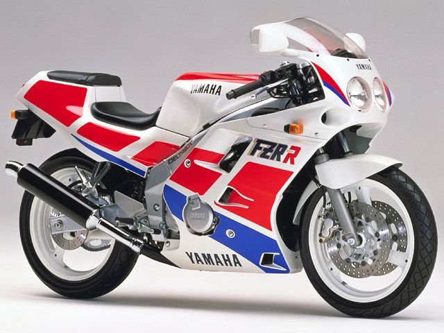 1989年 FZR250R シルキーホワイト×ファインレッド(カタログメイン)
