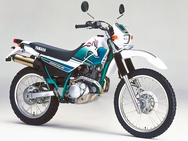 1998年 SEROW 225WE パーブリッシュホワイトソリッド1/シアンメタリック3(カタログメイン)