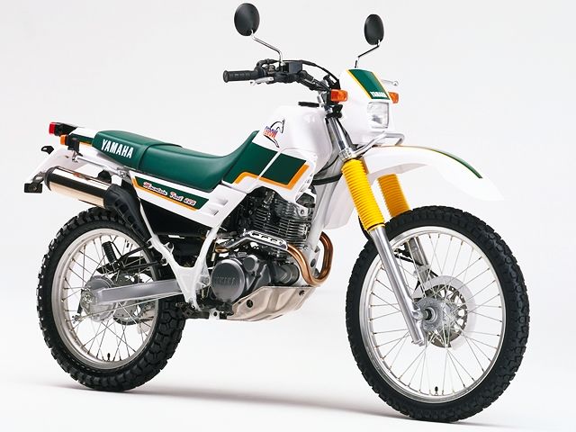 1993年 SEROW 225 パープリッシュホワイトソリッド1/フォレストグリーン(カタログメイン)