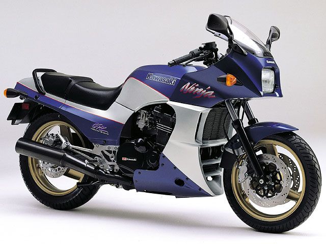 1992年 GPZ900R Ninja ルミナスポラリスブルー×ギャラクシーシルバー(カタログメイン)