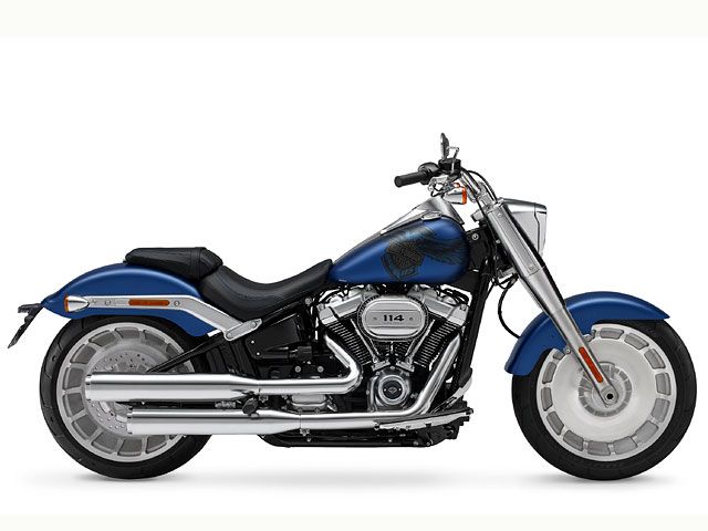 2018年 FLFBS ANX Softail Fatboy 114 Anniversary Legend Blue Denim(カタログメイン)