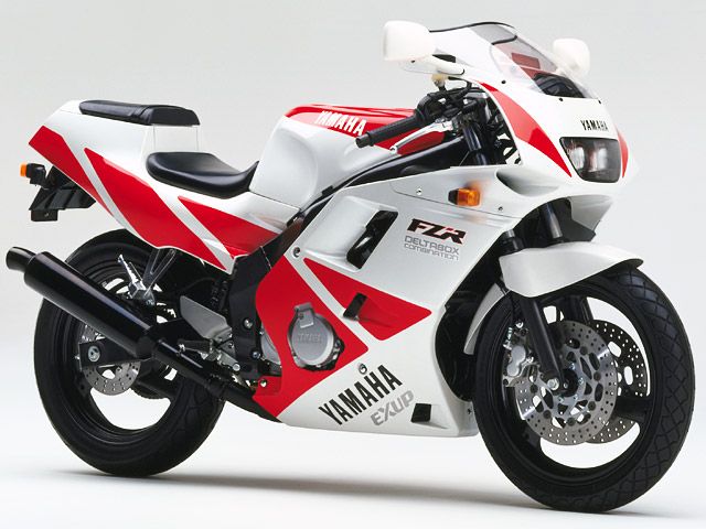 1991年 FZR250R シルキーホワイト×ビビッドレッドカクテル1(カタログメイン)
