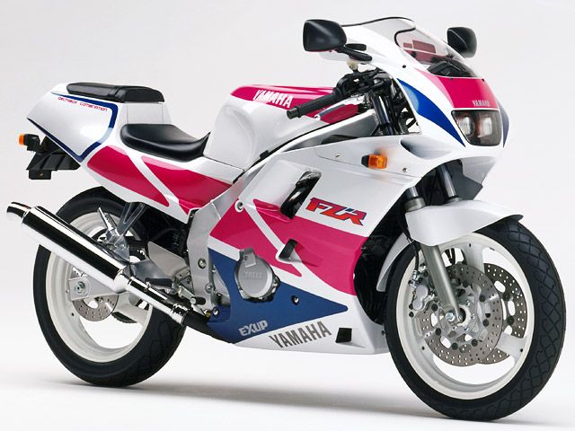 1993年 FZR250R ブルーイッシュホワイトカクテル1×ビビッドマゼンダソリッド1(カタログメイン)