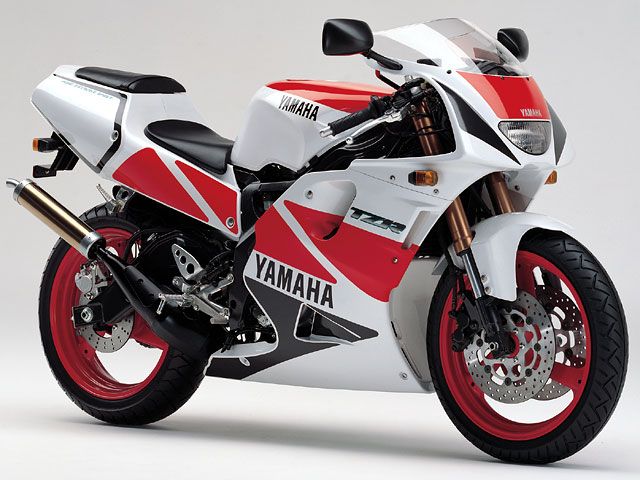 1993年 TZR250R ブルーイッシュホワイトカクテル1(カタログメイン)