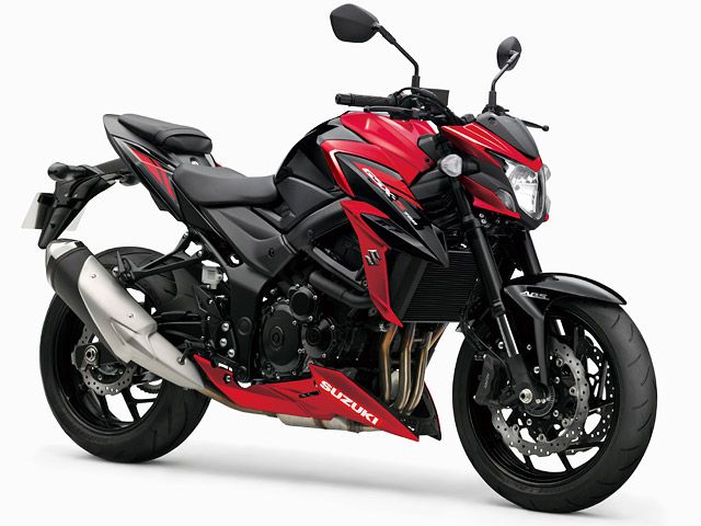 2018年 GSX-S750 ABS グラススパークルブラック×キャンディダーリングレッド(カタログメイン)