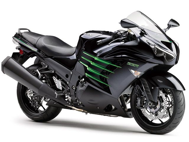 2017年 ZZR1400 ABS メタリックスパークブラック×ゴールデンブレイズドグリーン(カタログメイン)