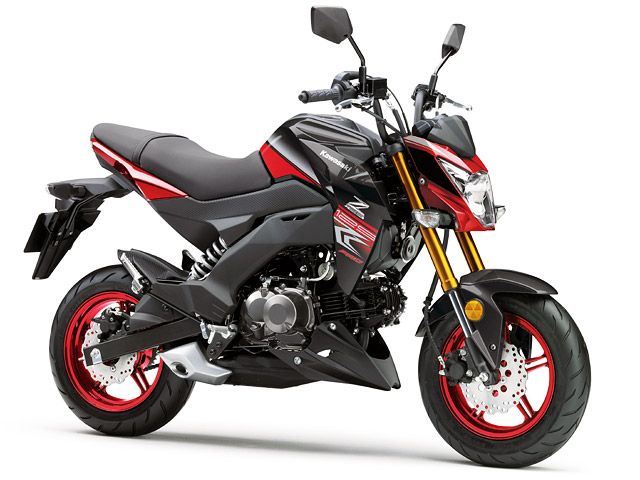 2018年 Z125 PRO キャンディパーシモンレッド× メタリックカーボングレー(カタログメイン)