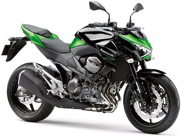 2015年 Z800 ABS(ZR800D) キャンディフラットブレイズドグリーン×メタリックスパークブラック(カタログメイン)