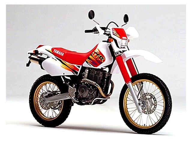 1995年 TT250R パープリッシュホワイトソリッド1/ビビッドレッドカクテル1(カタログメイン)