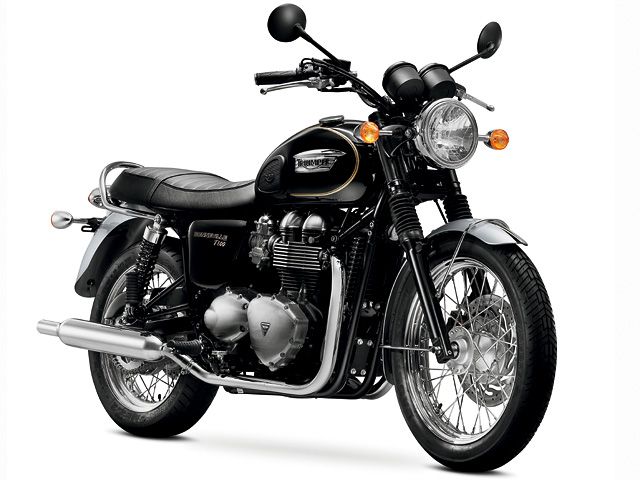 2014年 Bonneville T100 SE ジェットブラック×ルナシルバー(カタログメイン)