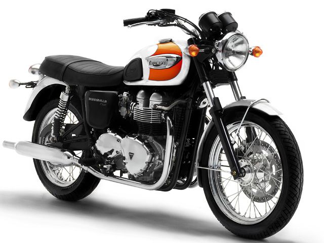 2005年 Bonneville T100 オパールホワイト×タンジェリン(カタログメイン)