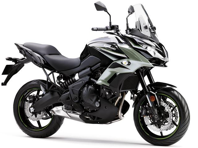 2019年 Versys 650 Metallic Moondust Gray/Metallic Flat Spark Black(カタログメイン)