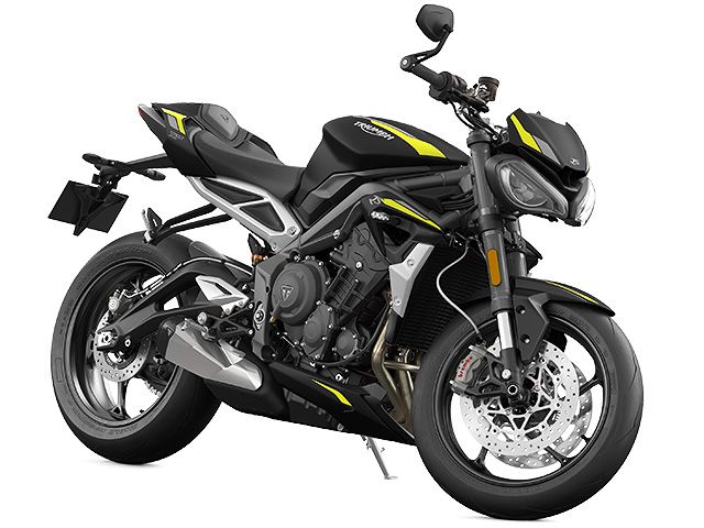 2020年 Street Triple RS マットジェットブラック×アルミニウムシルバー(イエローデカール)(カタログメイン)