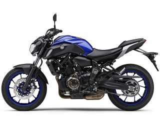 2020年 MT-07 ABSディープパープリッシュブルーメタリックC(サイドビュー)