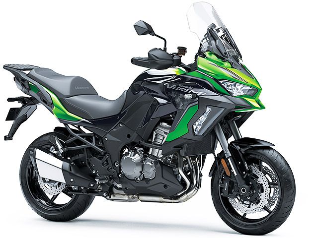 2021年 Versys 1000 SE エメラルドブレイズドグリーン×メタリックディアブロブラック(カタログメイン)