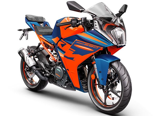 2022年 RC390 ブルー×オレンジ(カタログメイン)