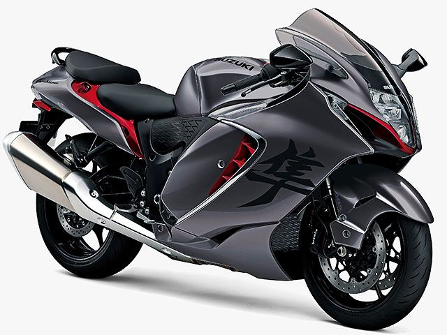 2023年 HAYABUSA サンダーグレーメタリック/キャンディダーリングレッド(カタログメイン)