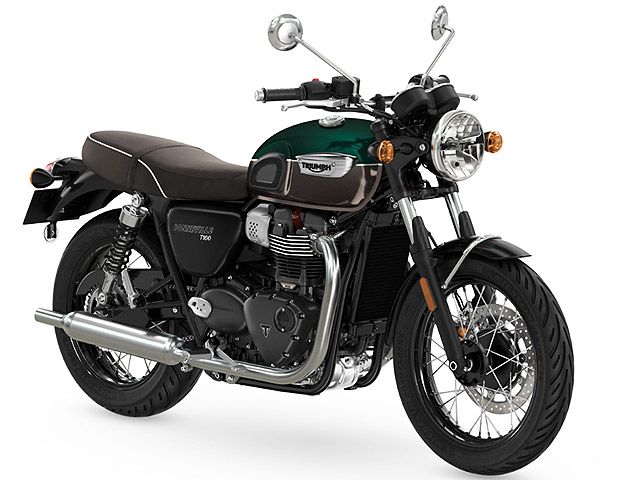 2024年 Bonneville T100 コンペティショングリーン&アイアンストーン(カタログメイン)