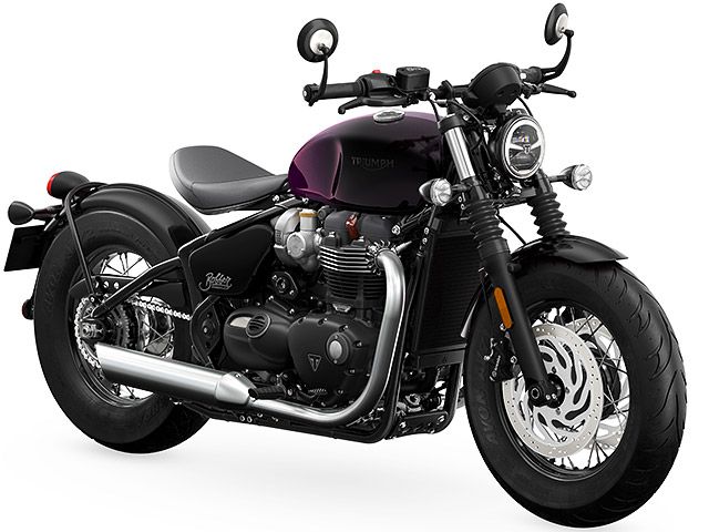 2024年 Bonneville Bobber Stealth Edition PHANTOM PURPLE / SILVER PURPLE(カタログメイン)