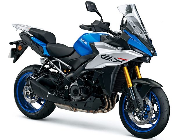 2024年 GSX-S1000GX Metallic Triton Blue(カタログメイン)