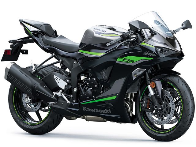 2024年 Ninja ZX-6R メタリックグラファイトグレー×メタリックディアブロブラック(カタログメイン)
