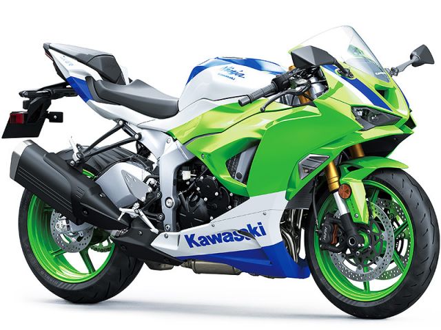 2024年 Ninja ZX-6R 40th Anniversary Edition ライムグリーン×パールクリスタルホワイト(カタログメイン)