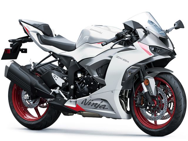 2025年 Ninja ZX-6R パールロボティックホワイト×メタリックグラファイトグレー(カタログメイン)